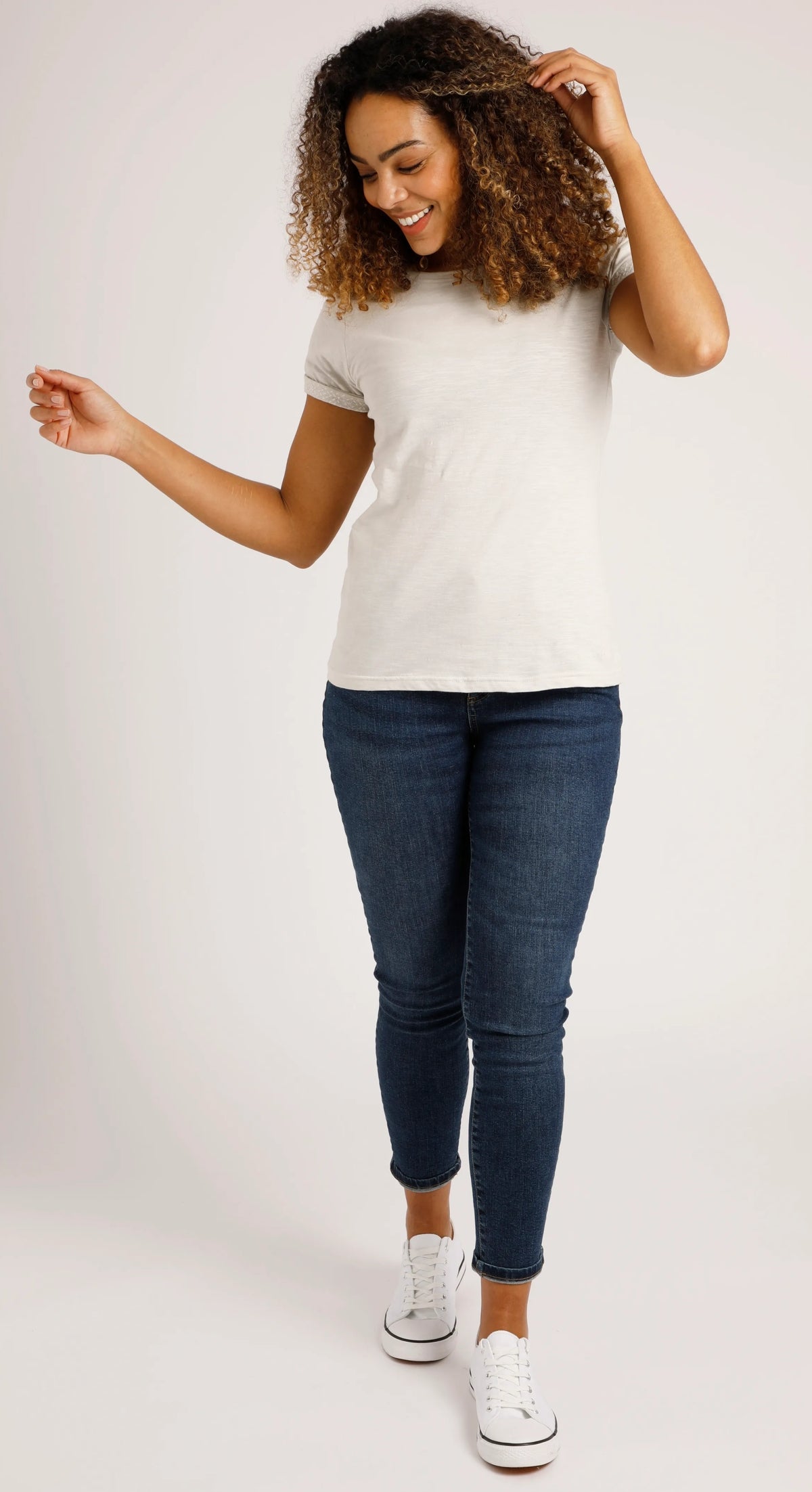 Weird Fish Womens 'Trinity' Short Sleeve Tee - Pearl Grey