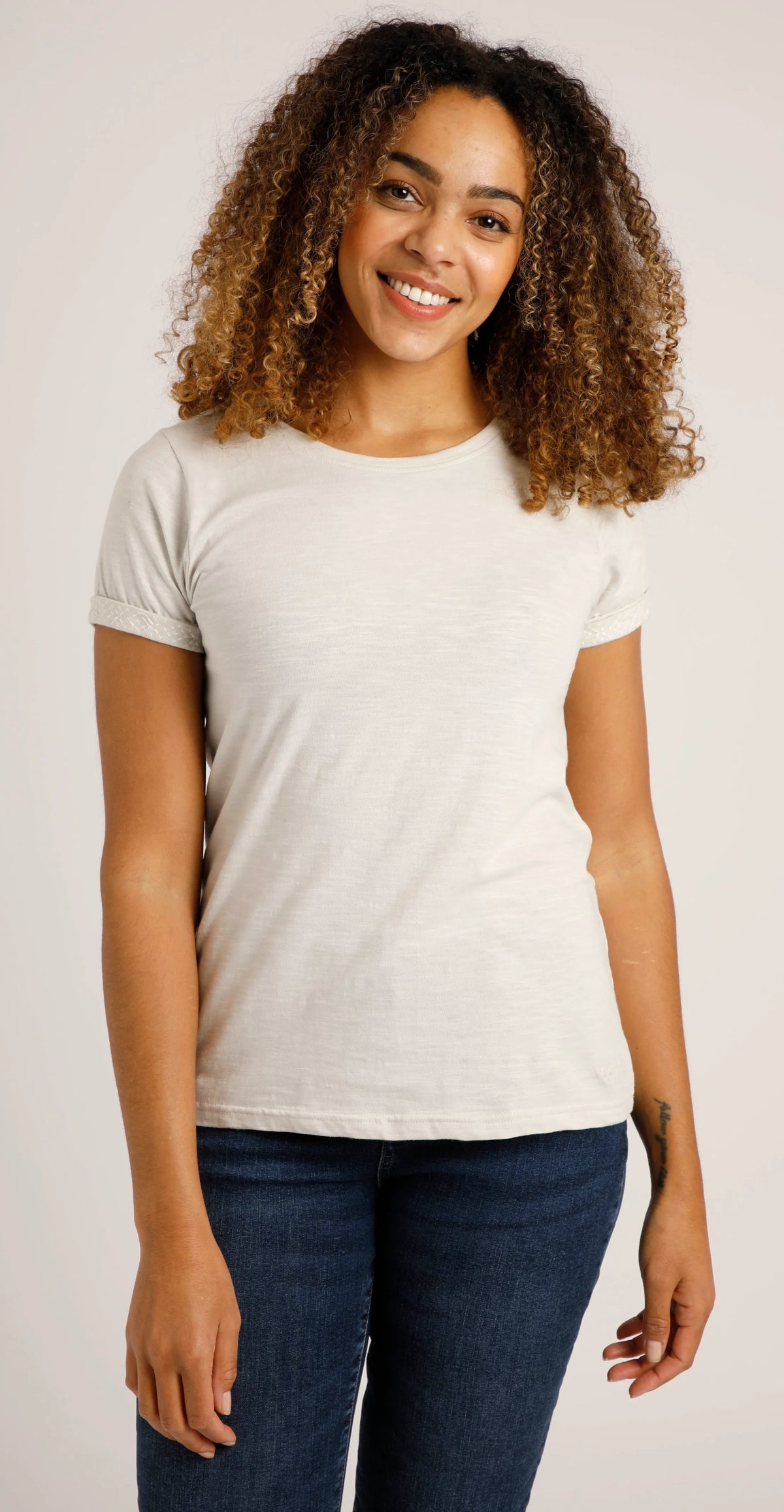 Weird Fish Womens 'Trinity' Short Sleeve Tee - Pearl Grey