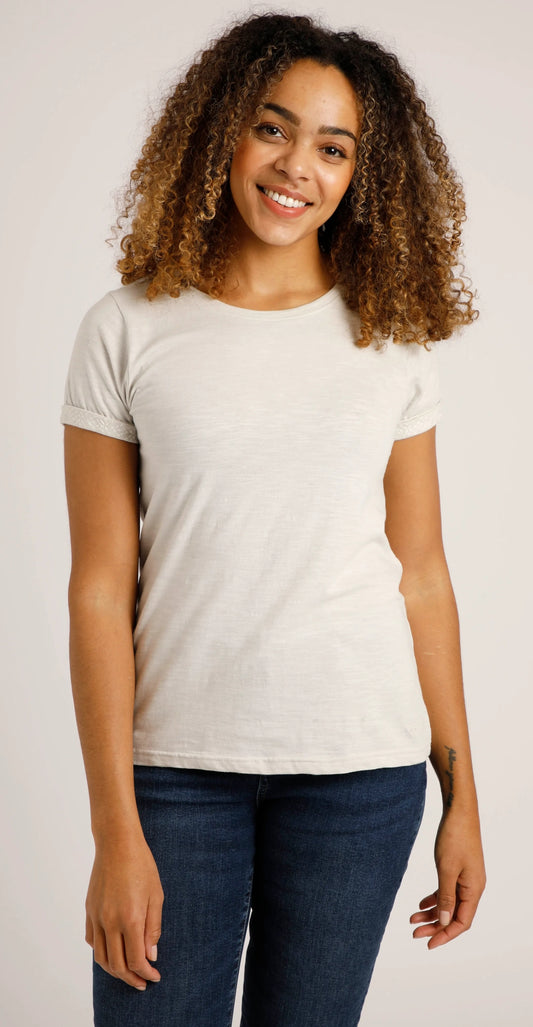 Weird Fish Womens 'Trinity' Short Sleeve Tee - Pearl Grey