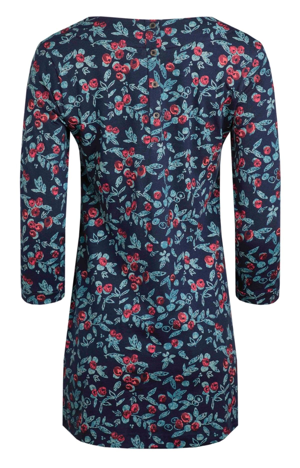 Weird Fish Womens Dandy Printed Sparkle Jersey Tunic - Midnight