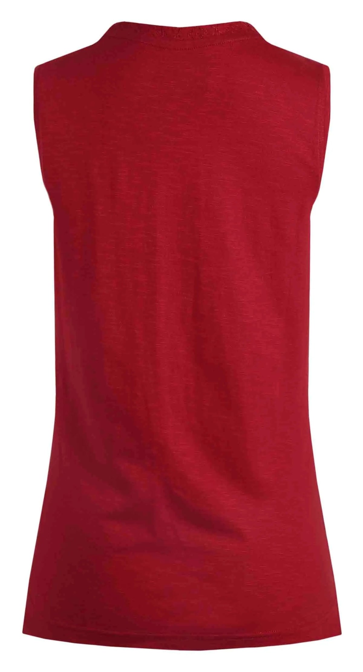 Weird Fish women's 19750 Arenas cotton outfitter vest in plain Chilli Red.