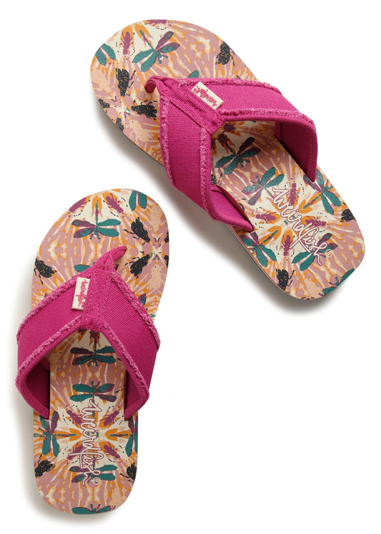 Weird Fish Womens Salcombe Fabric Strap Flip Flops - Pale Pink