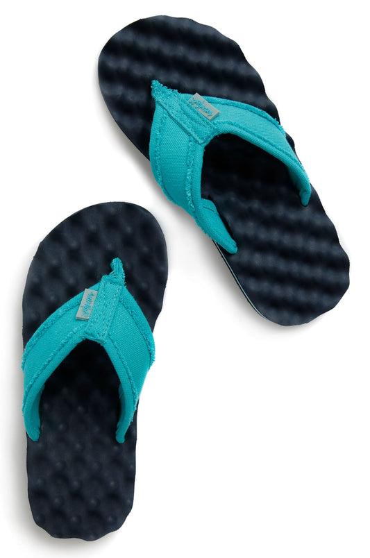 Weird Fish Womens Cayman Waffle Sole Flip Flops - Navy