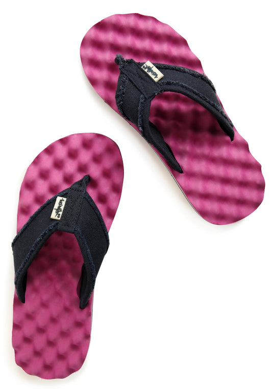 Weird Fish Womens Cayman Waffle Sole Flip Flops - Raspberry