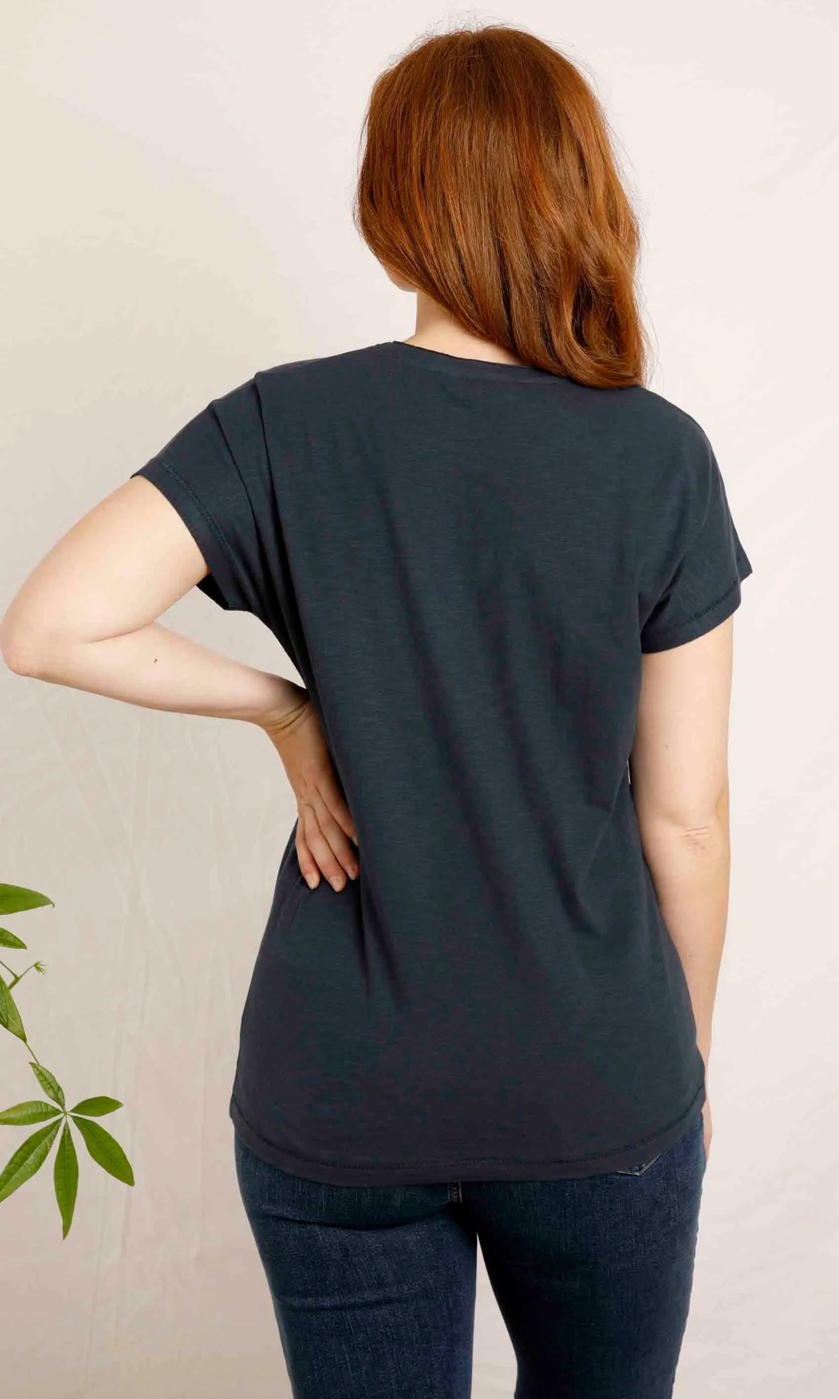 A women's crew neck, short sleeve t-shirt from Weird Fish, featuring a sketch style dog print on the chest and the word Walkies.