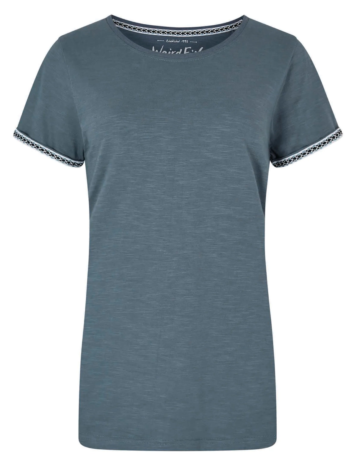 China Blue crew neck short sleeve women's Teya t-shirt from Weird Fish.