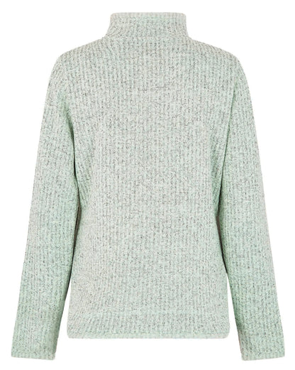 The Omila women's quarter zip fleece from Weird Fish in Mint Green, made from a 100% recycled polyester ribbed knit fabric with a brushed back inner.