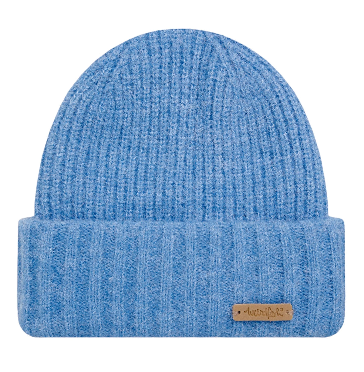 Weird Fish Neve Double Rib Beanie Hat - Cool Blue