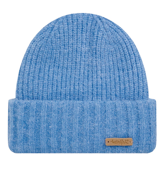 Weird Fish Neve Double Rib Beanie Hat - Cool Blue