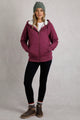 Weird Fish Womens Sevanna Borg Lined Jersey Hoodie - Boysenberry