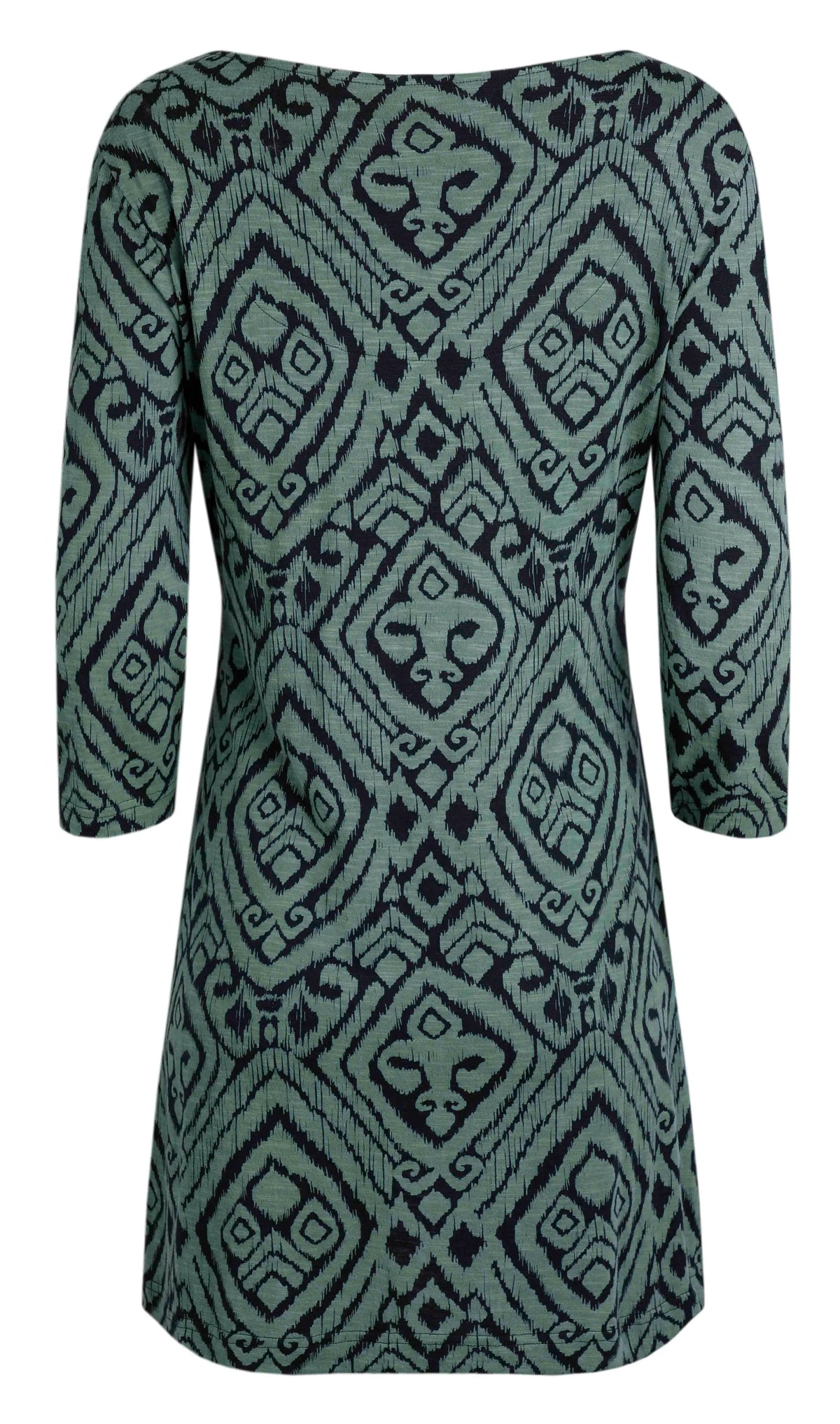 Weird Fish Womens Arielle Printed Jersey 3/4 Sleeve Tunic - Army Green