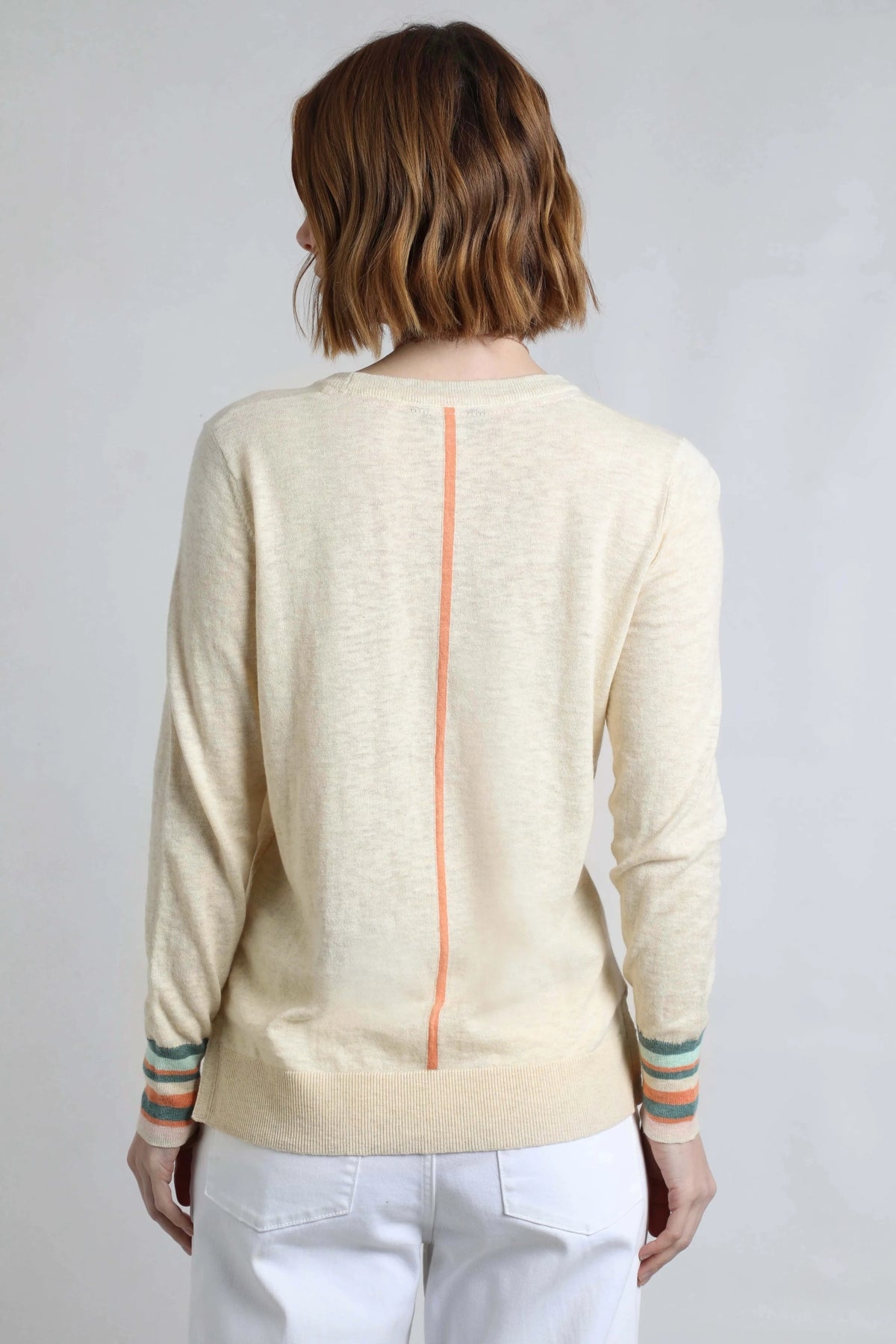 Weird Fish Womens Kinga Lightweight Outfitter Crew - Light Cream