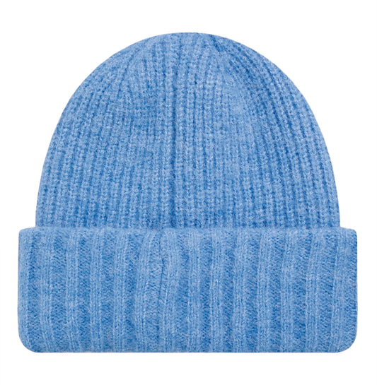 Weird Fish Neve Double Rib Beanie Hat - Cool Blue