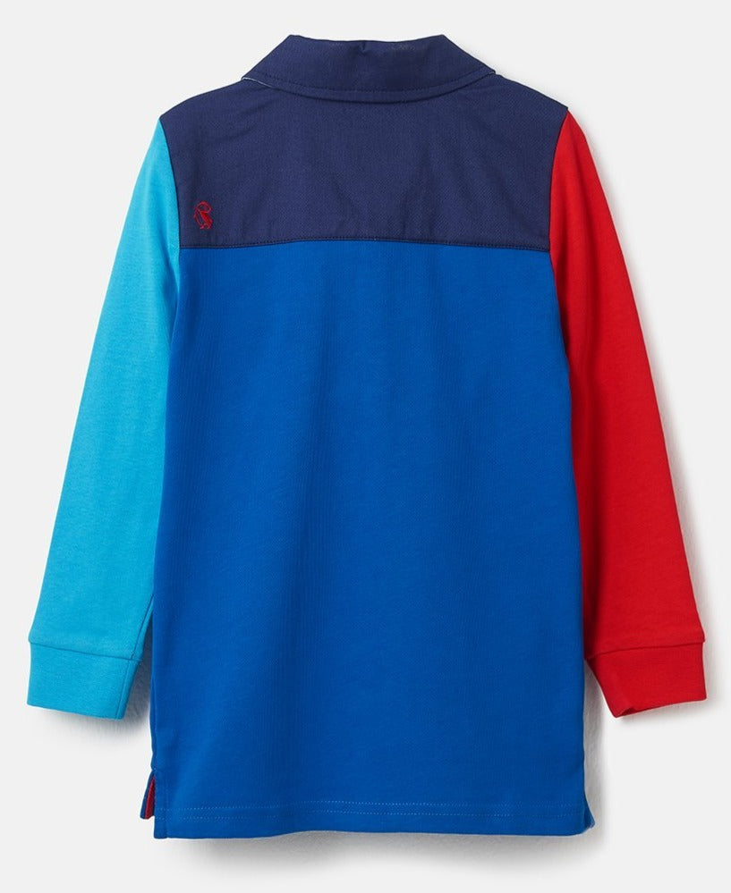 Lighthouse Kids 'Alfie' Long Sleeve Rugby Shirt - Ocean Blue