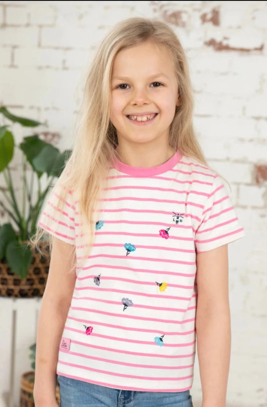 Lighthouse Kids 'Causeway' Short Sleeve Tee - Sweet Pea Flower