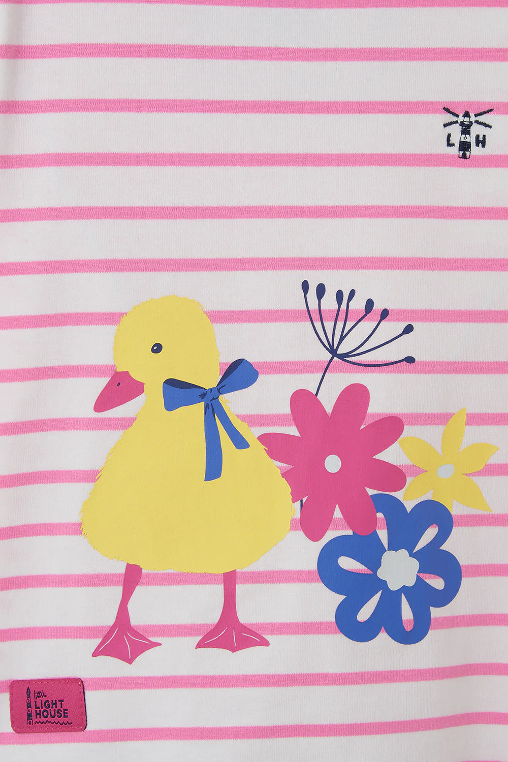 Lighthouse Kids 'Causeway' Short Sleeve Tee - Sweet Pea Stripe Chick