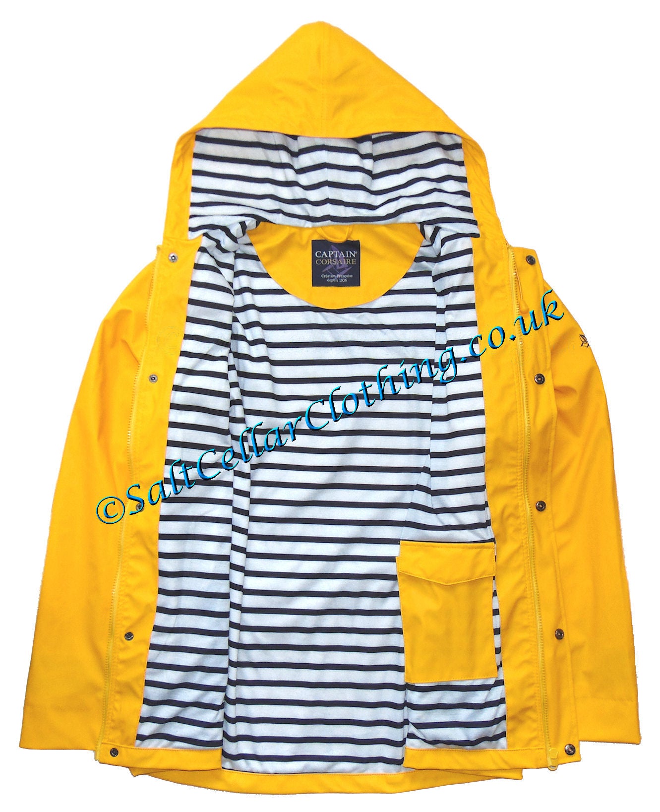 Captain Corsaire Unisex 'Roscoff' Waterproof Raincoat - Yellow