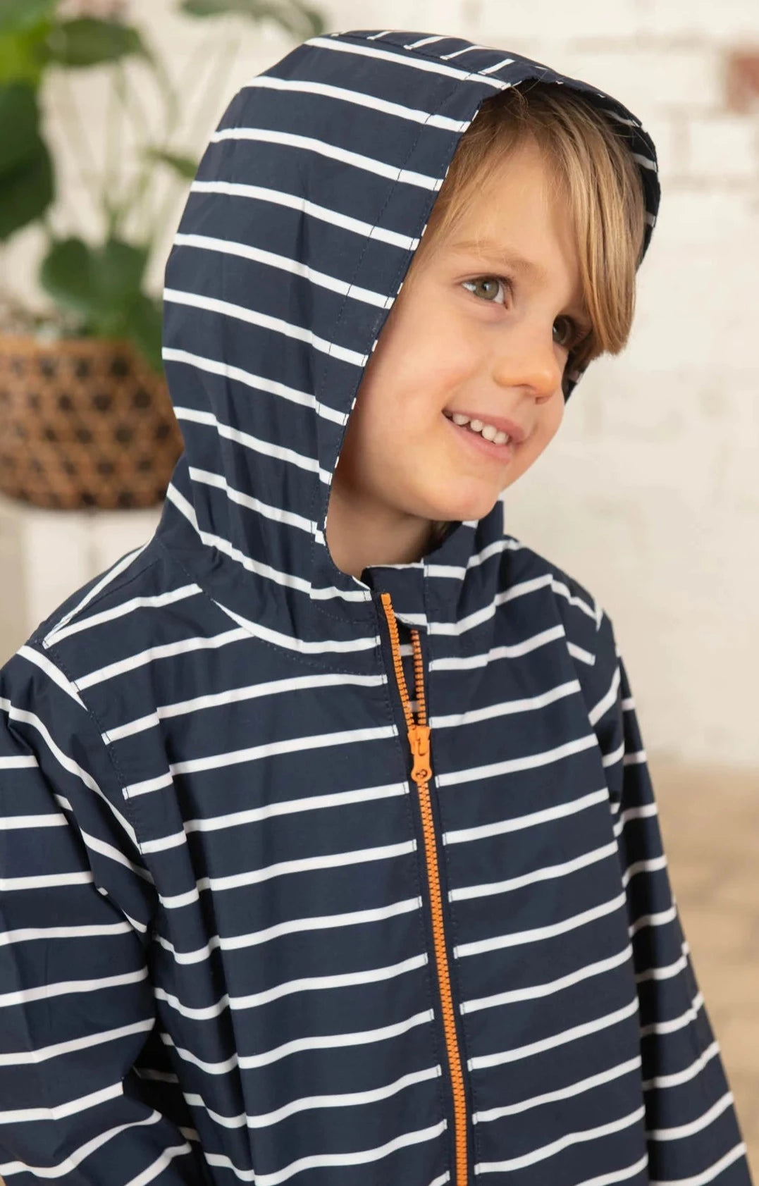 Lighthouse Kids 'Ethan' Waterproof Jacket - Navy Stripe