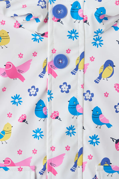 Lighthouse Kids 'Heidi' Waterproof Jacket - Bird Print