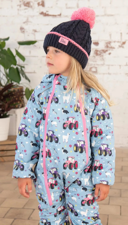 Lighthouse Kids 'Jamie' Waterproof Winter Puddlesuit - Sky Farm Print