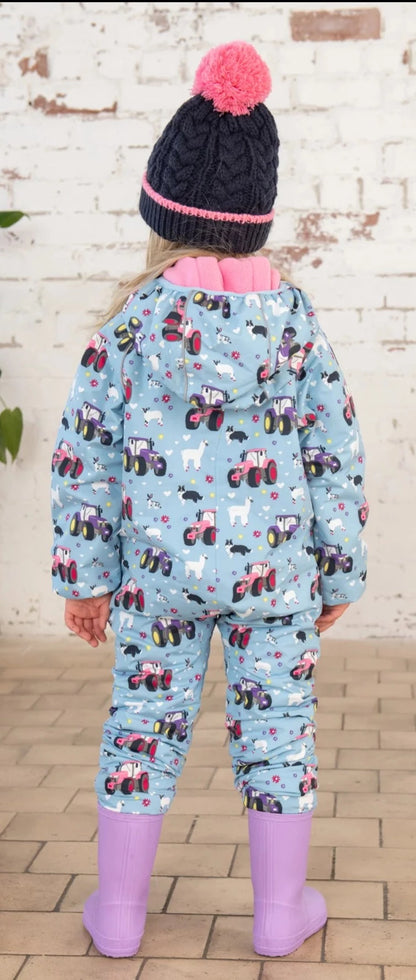 Lighthouse Kids 'Jamie' Waterproof Winter Puddlesuit - Sky Farm Print