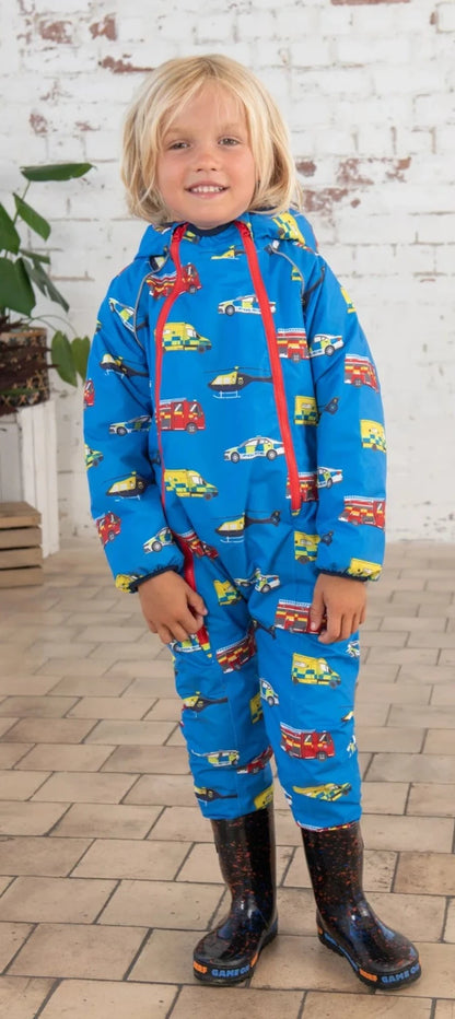 Lighthouse Kids 'Jamie' Waterproof Winter Puddlesuit - Transport Print