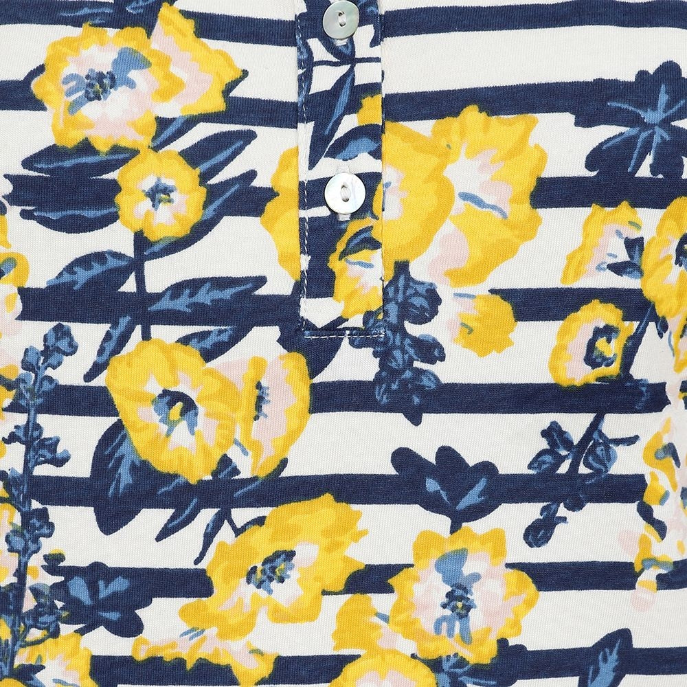 Lazy Jacks Womens 'LJ110P' Striped Floral Vest - Yellow Poppy