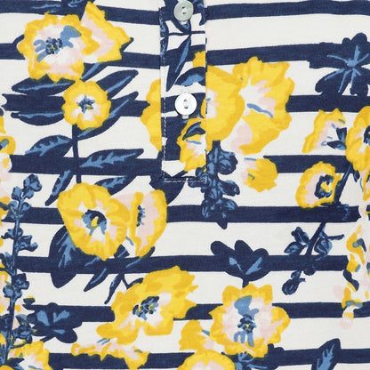 Lazy Jacks Womens 'LJ110P' Striped Floral Vest - Yellow Poppy
