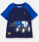 Lighthouse Kids Mason Short Sleeve Blue Front Loader Print Tee