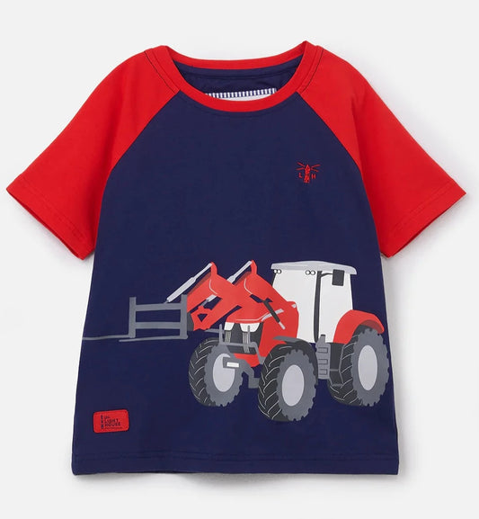 Lighthouse Kids 'Mason' Short Sleeve Red Front Loader Print Tee