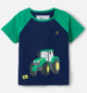 Lighthouse Kids Mason Short Sleeve Green Tractor Print Tee