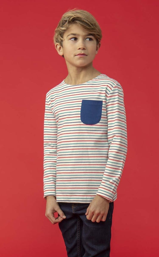 Lighthouse Kids Noah long sleeve tee - Multi stripe