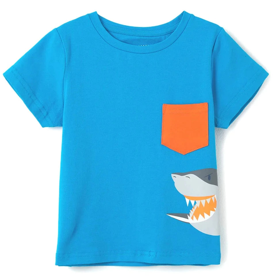 Lighthouse Kids 'Oliver' Short Sleeve Shark Print Tee