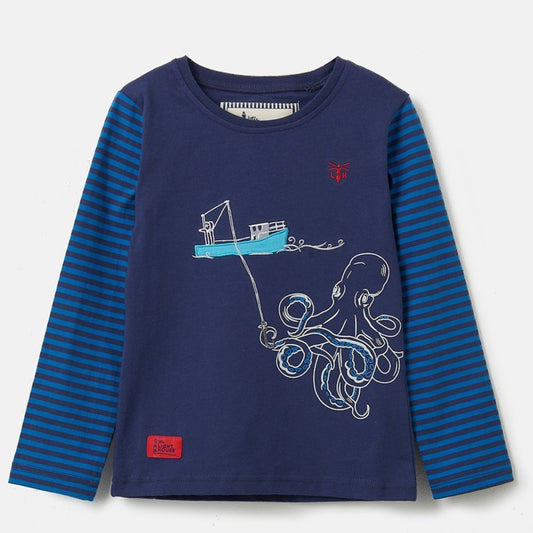 Lighthouse Kids Oliver long sleeve tee - Boat Octopus