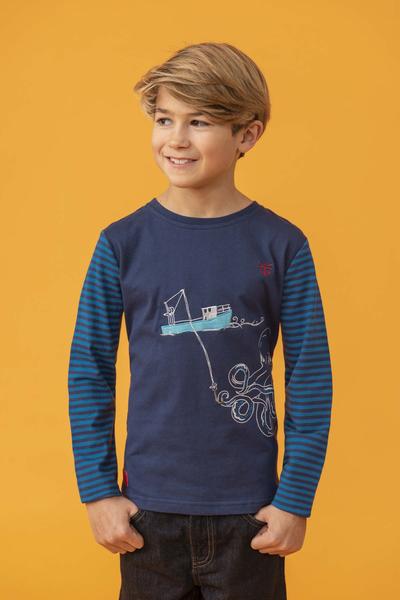 Lighthouse Kids Oliver long sleeve tee - Boat Octopus