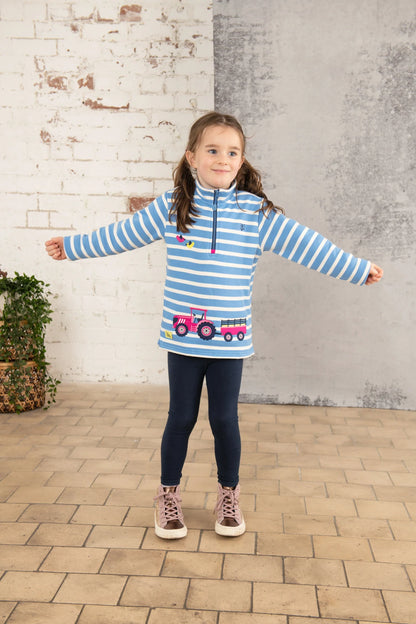 Lighthouse Kids 'Robyn' Sweatshirt - Marine Stripe Tractor