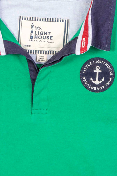 Lighthouse Kids 'Alfie' Long Sleeve Rugby Shirt - Pea Green