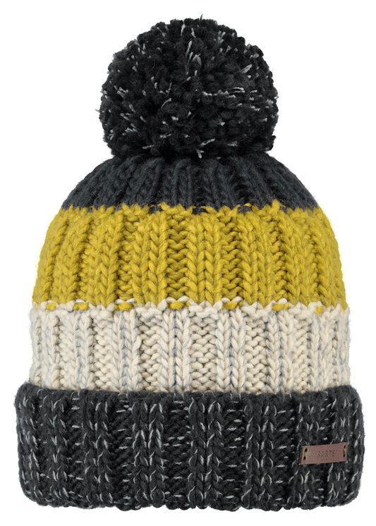 Barts Adults 'Wilhelm' Striped Knitted Beanie - Yellow