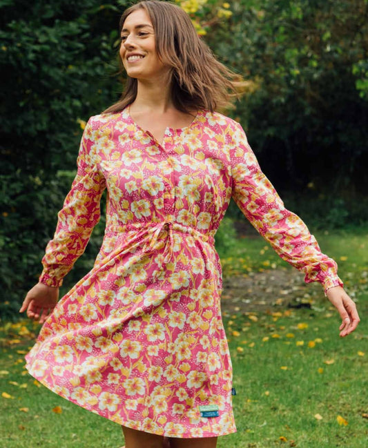 Blue & Green Womens 'Arabella' Floral Dress - Pink