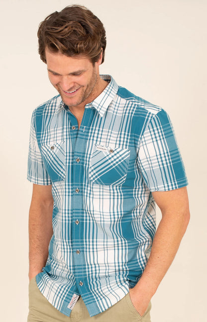 Brakeburn Mens Short Sleeved Check Shirt
