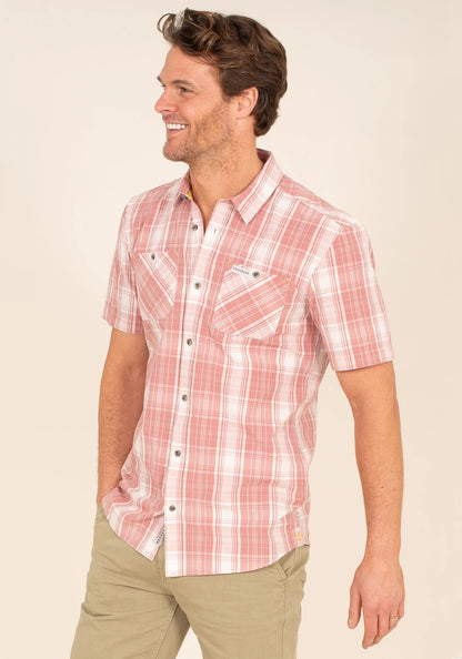 Brakeburn Mens Check Shirt - Pink
