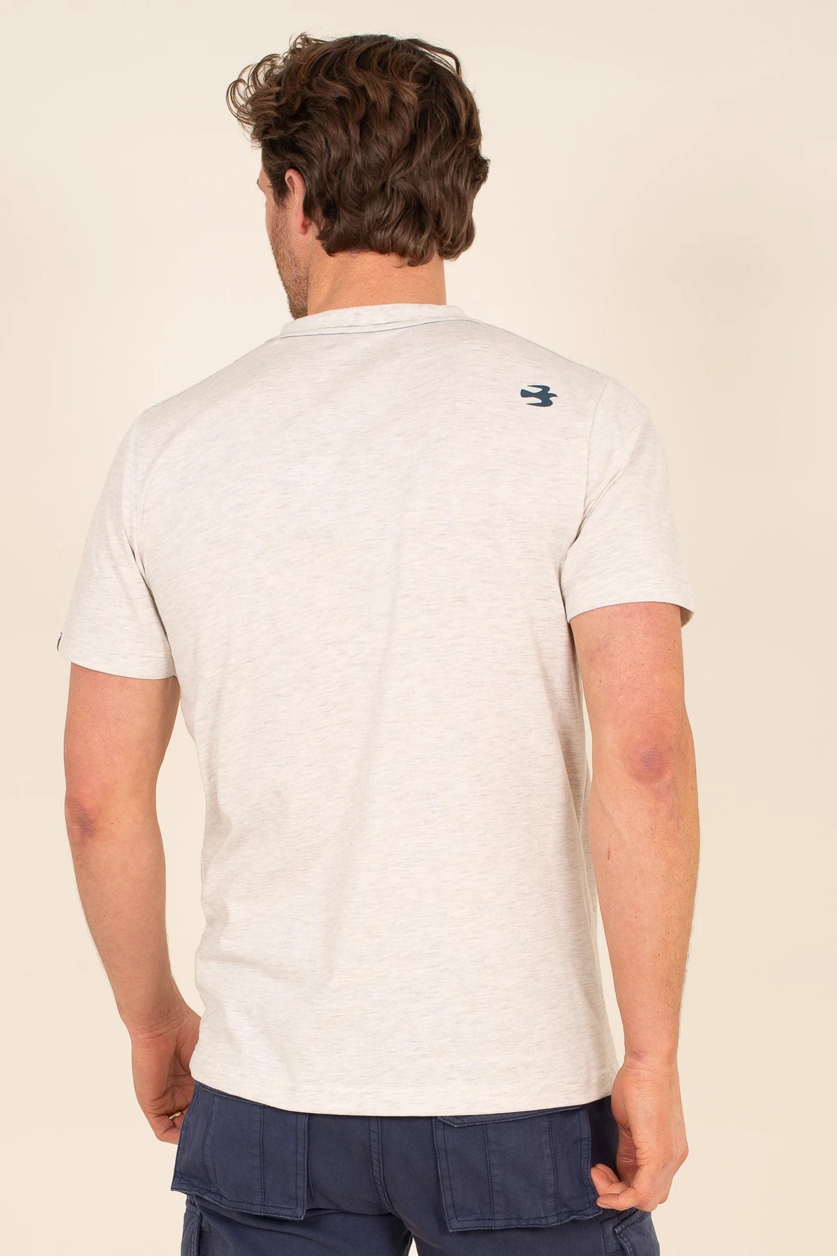 Brakeburn Mens Running Print T-Shirt - Ecru
