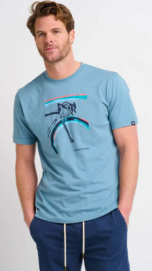 Brakeburn Mens Abstract Bike Tee - Blue