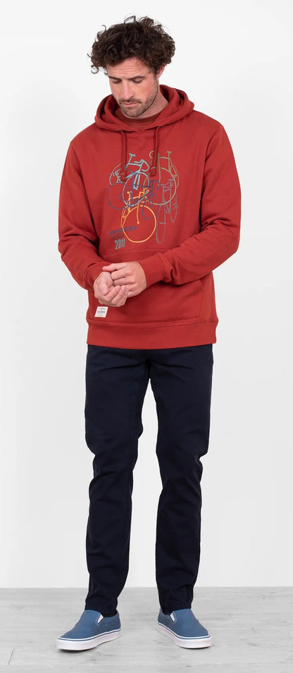 Brakeburn Mens Bikes Hoodie - Red