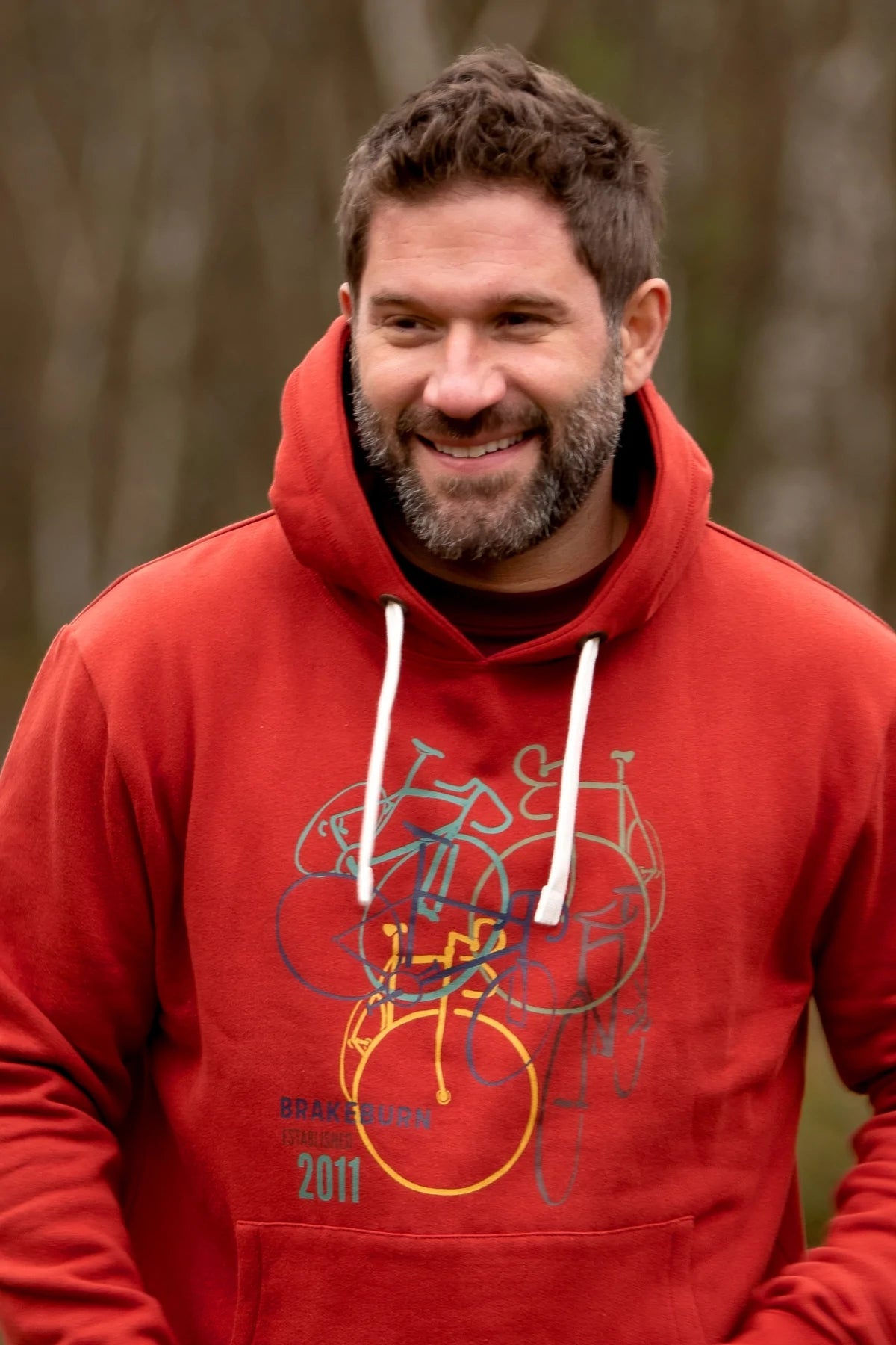 Brakeburn Mens Bikes Hoodie - Red