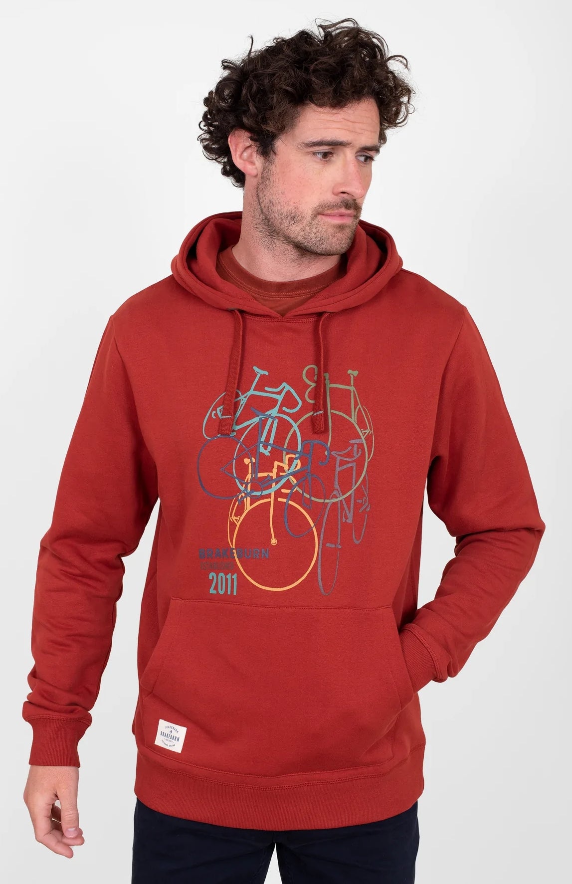 Brakeburn Mens Bikes Hoodie - Red