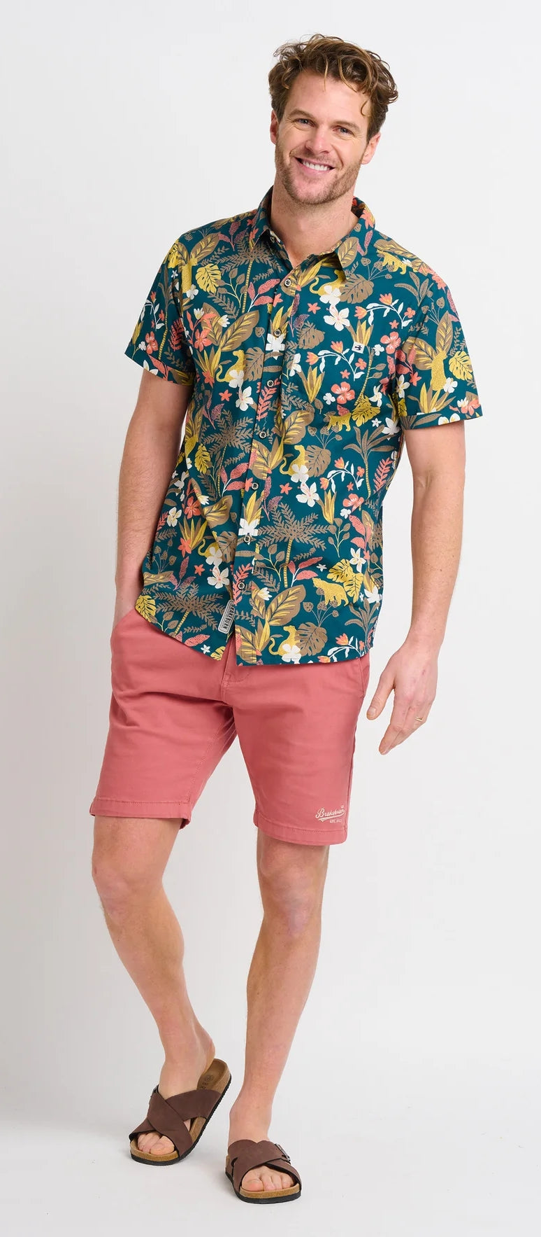 Botanical Jungle print men's shirt from Brakeburn