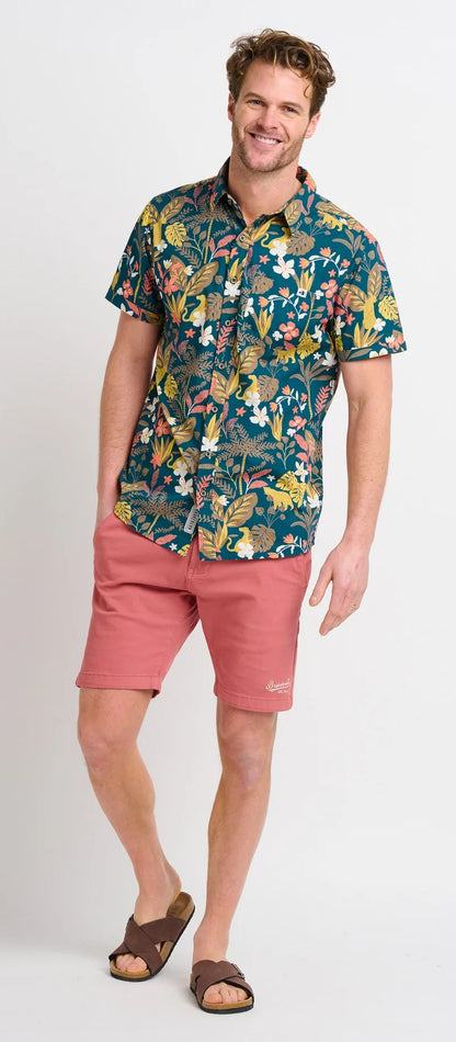 Botanical Jungle print men's shirt from Brakeburn