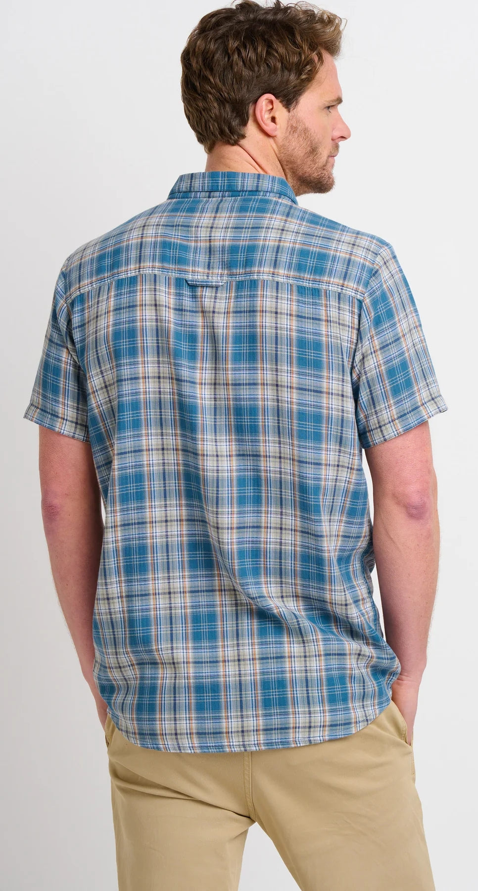 Brakeburn Mens Blue Checked Shirt