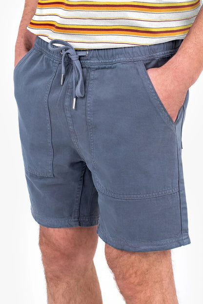 Brakeburn Mens Drawstring Utility Shorts - Grey